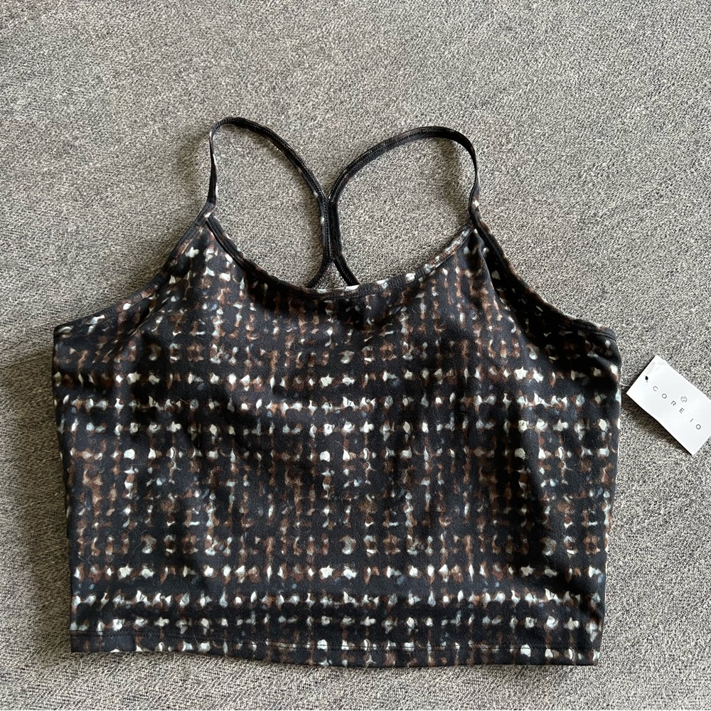 LARGE CORE IO 10 Brand New Sport Bra Crop Top Removable Pads